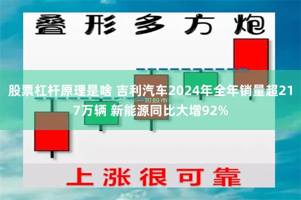 股票杠杆原理是啥 吉利汽车2024年全年销量超217万辆 新能源同比大增92%